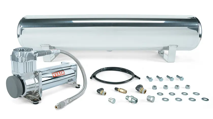 Air Lift 4 Gal. Polished Tank w/ Viair 444c Chrome Compressor