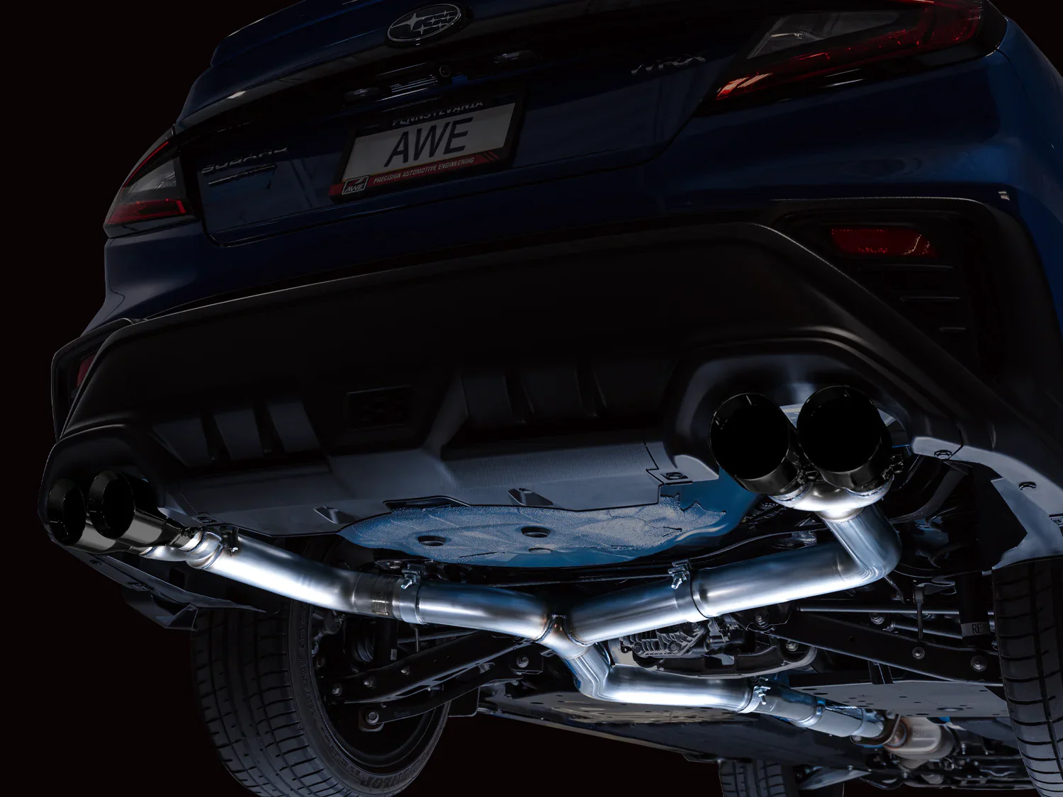 AWE Track Edition Catback Exhaust w/ Diamond Black Tips 2022-2026 WRX - Image 11