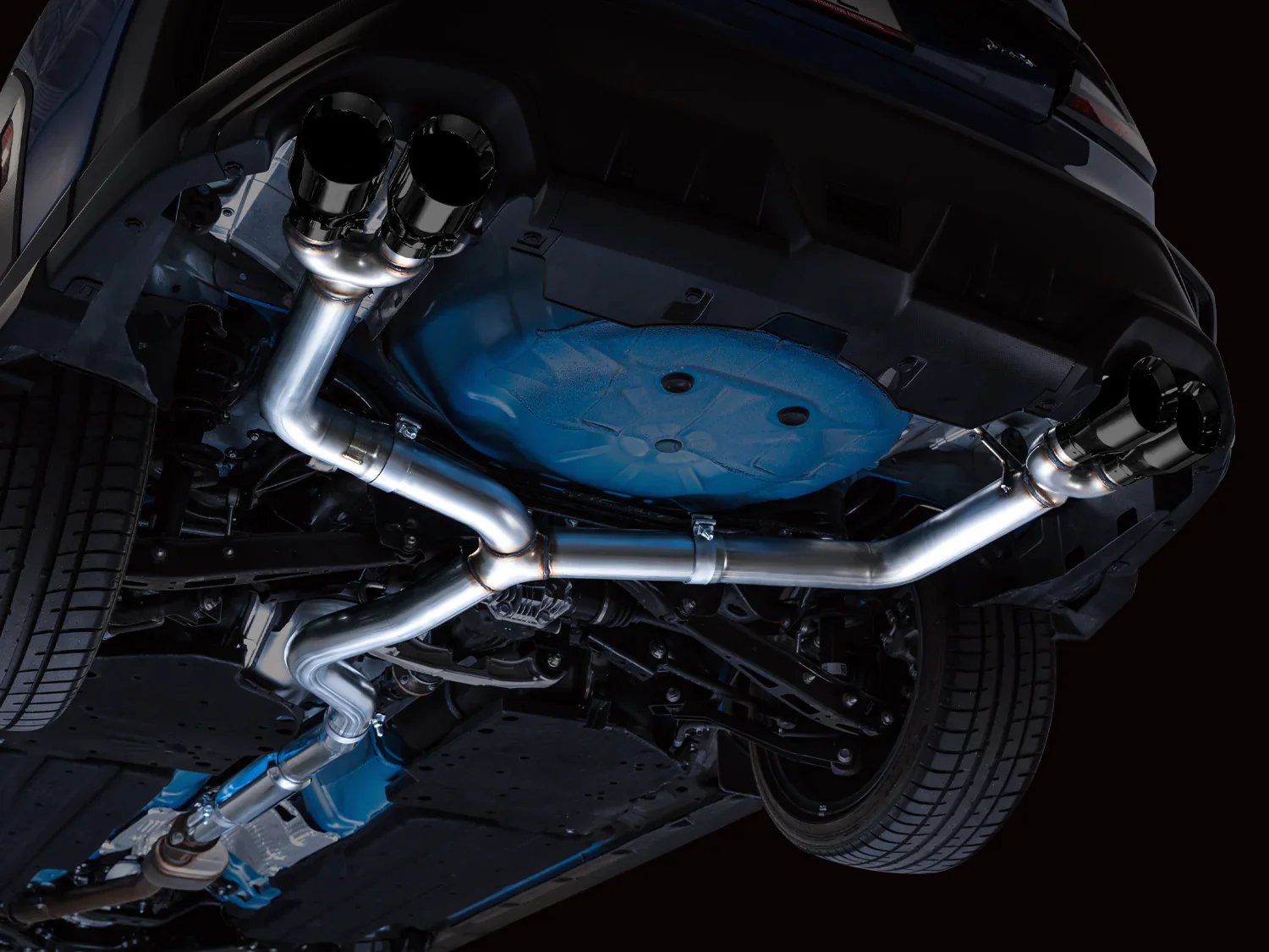 AWE Track Edition Catback Exhaust w/ Diamond Black Tips 2022-2026 WRX - Image 9
