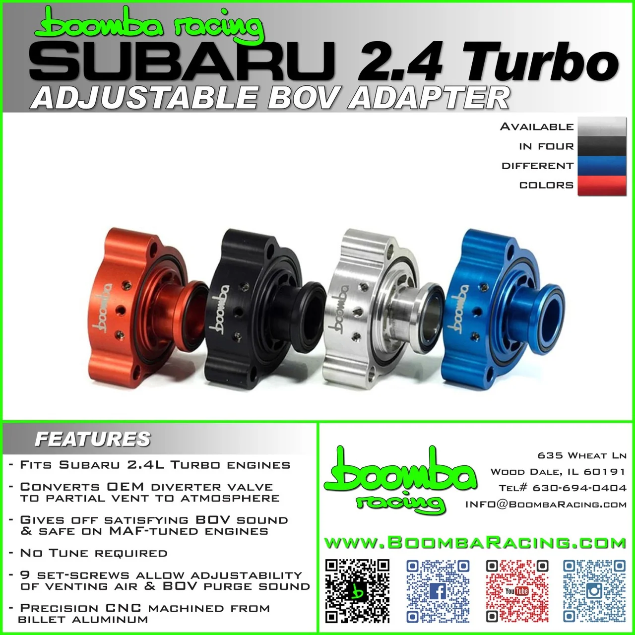 Boomba Racing BOV Adapter 2022+ WRX