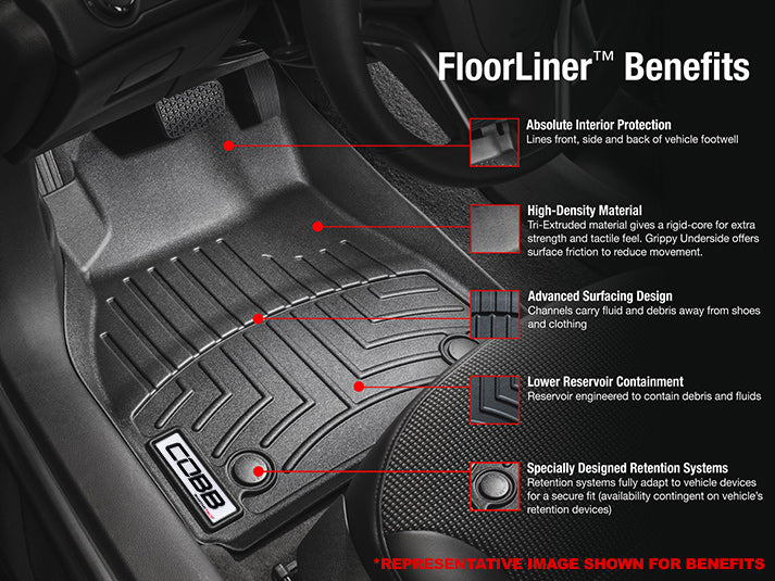COBB x WeatherTech Front Floorliner 2008-2014 WRX / 2008-2014 STI - Image 3