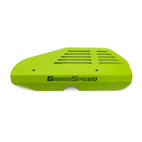 GrimmSpeed Neon Green Alternator Cover 2002-2014 WRX / 2004-2021 STI - Image 3