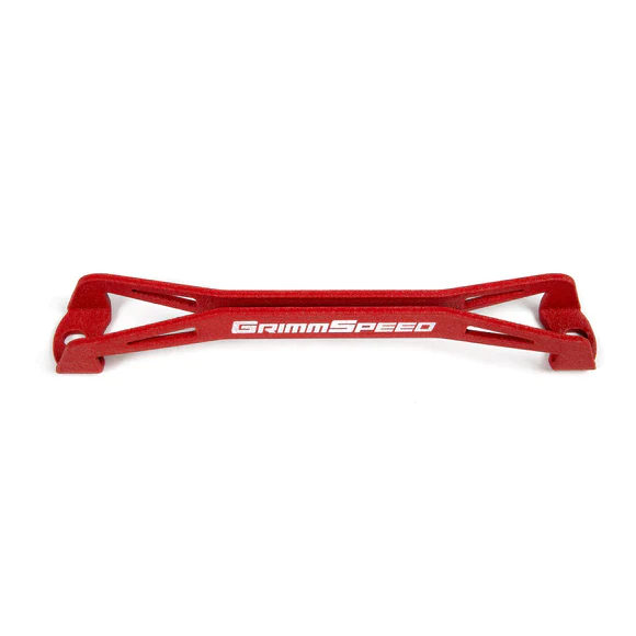 GrimmSpeed Red Lightweight Battery Tiedown 2002+ WRX / 2004-2021 STI - Image 2
