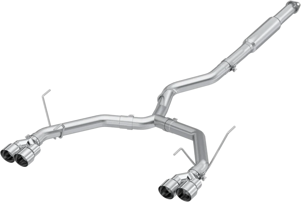 MBRP Armor Pro Series Race Tone Dual Exit Catback w/ Polished Stainless Steel Quad Tips 2022+ WRX