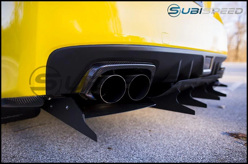 OLM Carbon Fiber Rear Bumper Exhaust Finishers 2015-2021 WRX/STI - Image 3