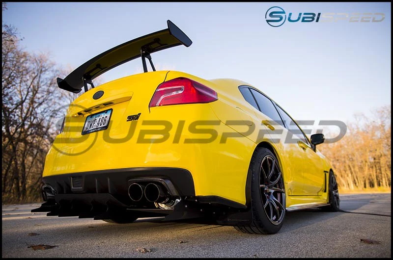 OLM Carbon Fiber Rear Bumper Exhaust Finishers 2015-2021 WRX/STI - Image 4