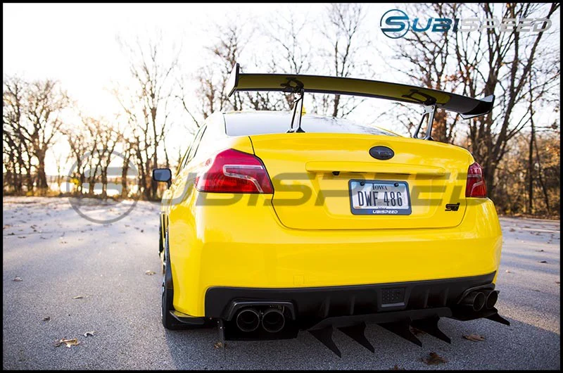 OLM Carbon Fiber Rear Bumper Exhaust Finishers 2015-2021 WRX/STI - Image 7