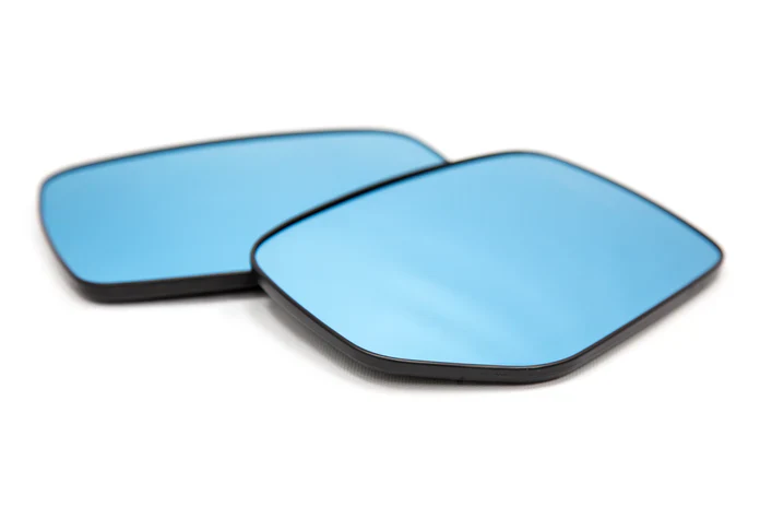 OLM Blue Wide Angle Convex Mirrors w/ Defrosters 2015-2021 WRX/STI - Image 2