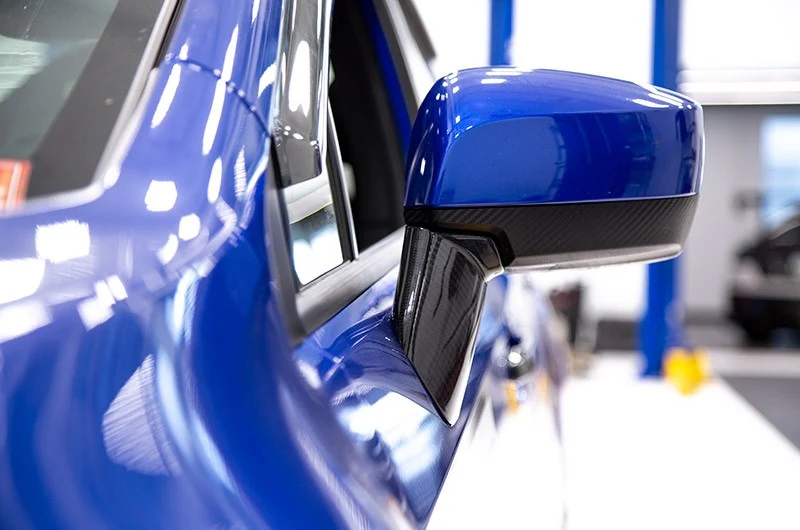 OLM LE Dry Carbon Fiber Lower Mirror Mount Cover 2015-2021 WRX/STI - Image 4
