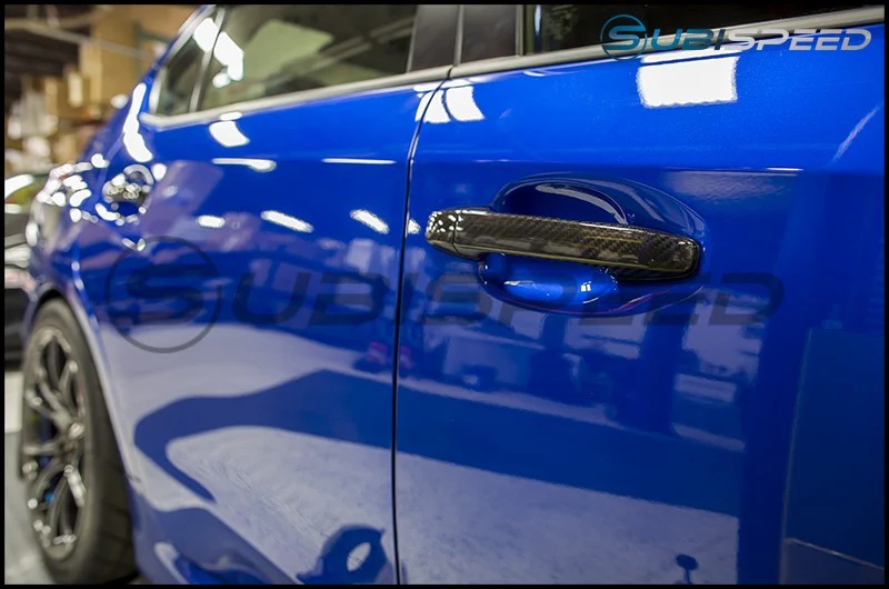 OLM S-Line Dry Carbon Fiber Door Handle Covers 2015-2021 WRX/STI - Image 4