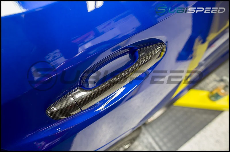 OLM S-Line Dry Carbon Fiber Door Handle Covers 2015-2021 WRX/STI - Image 5