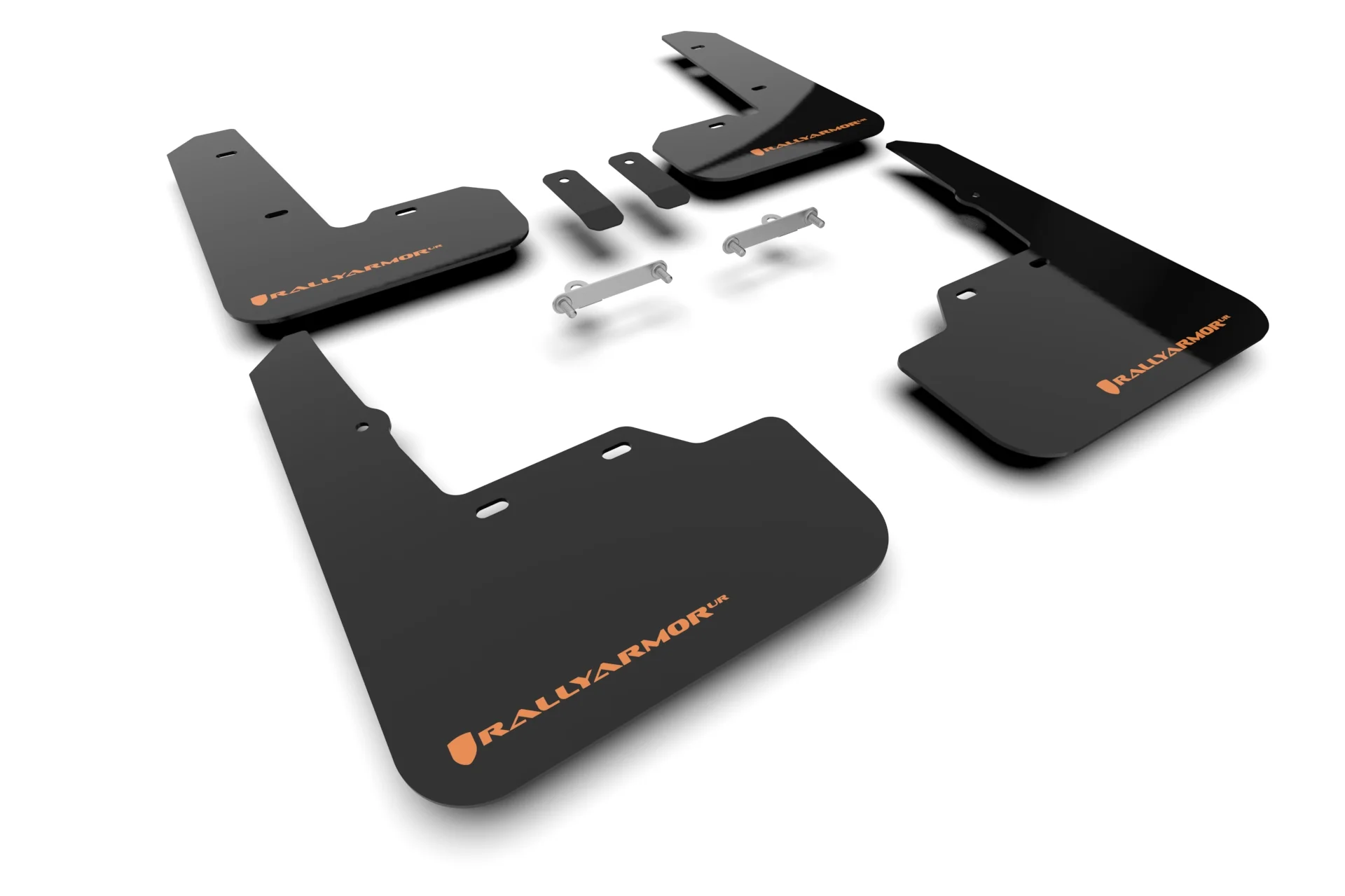 Rally Armor Black UR Mud Flap Orange Logo 2022+ WRX