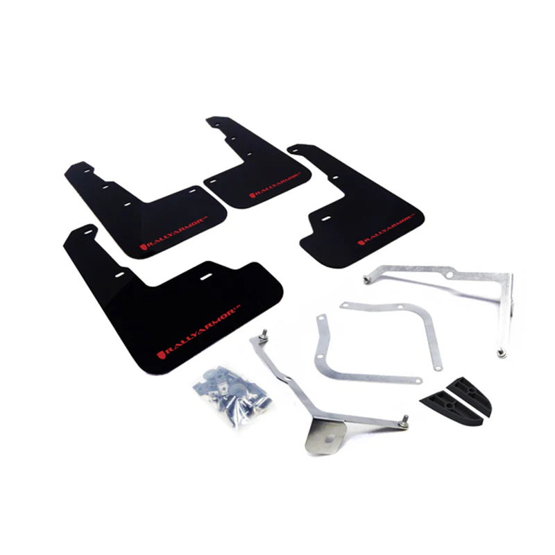 Rally Armor Black UR Mud Flap Red Logo 2015-2021 WRX/STI