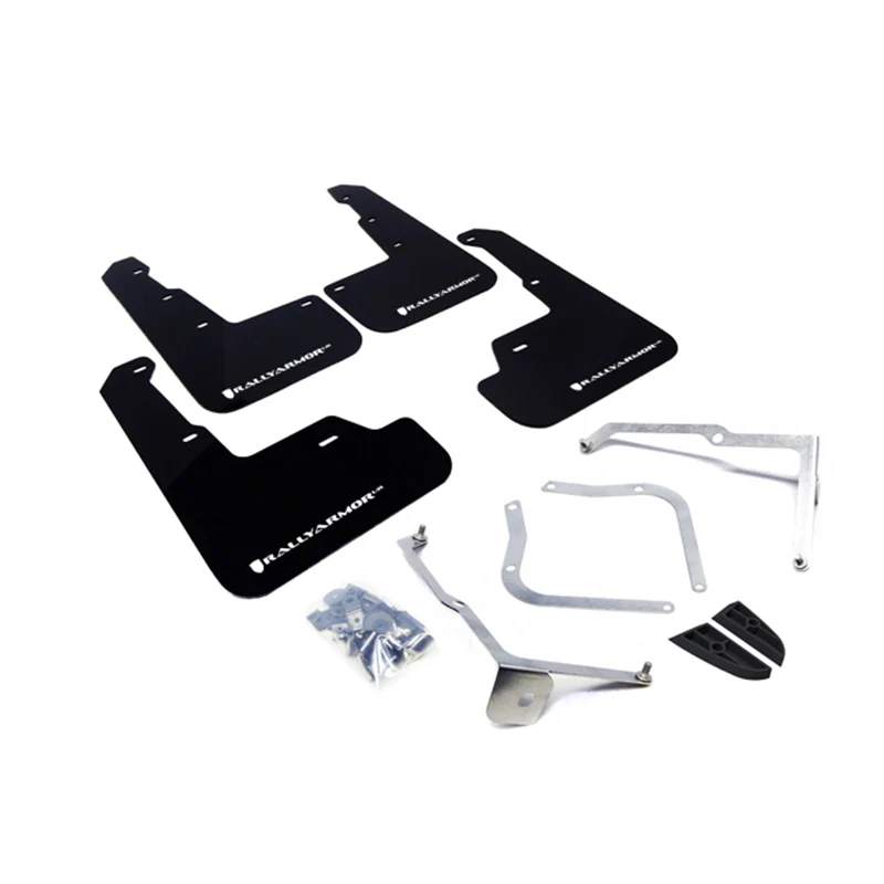 Rally Armor Black UR Mud Flap White Logo 2015-2021 WRX/STI