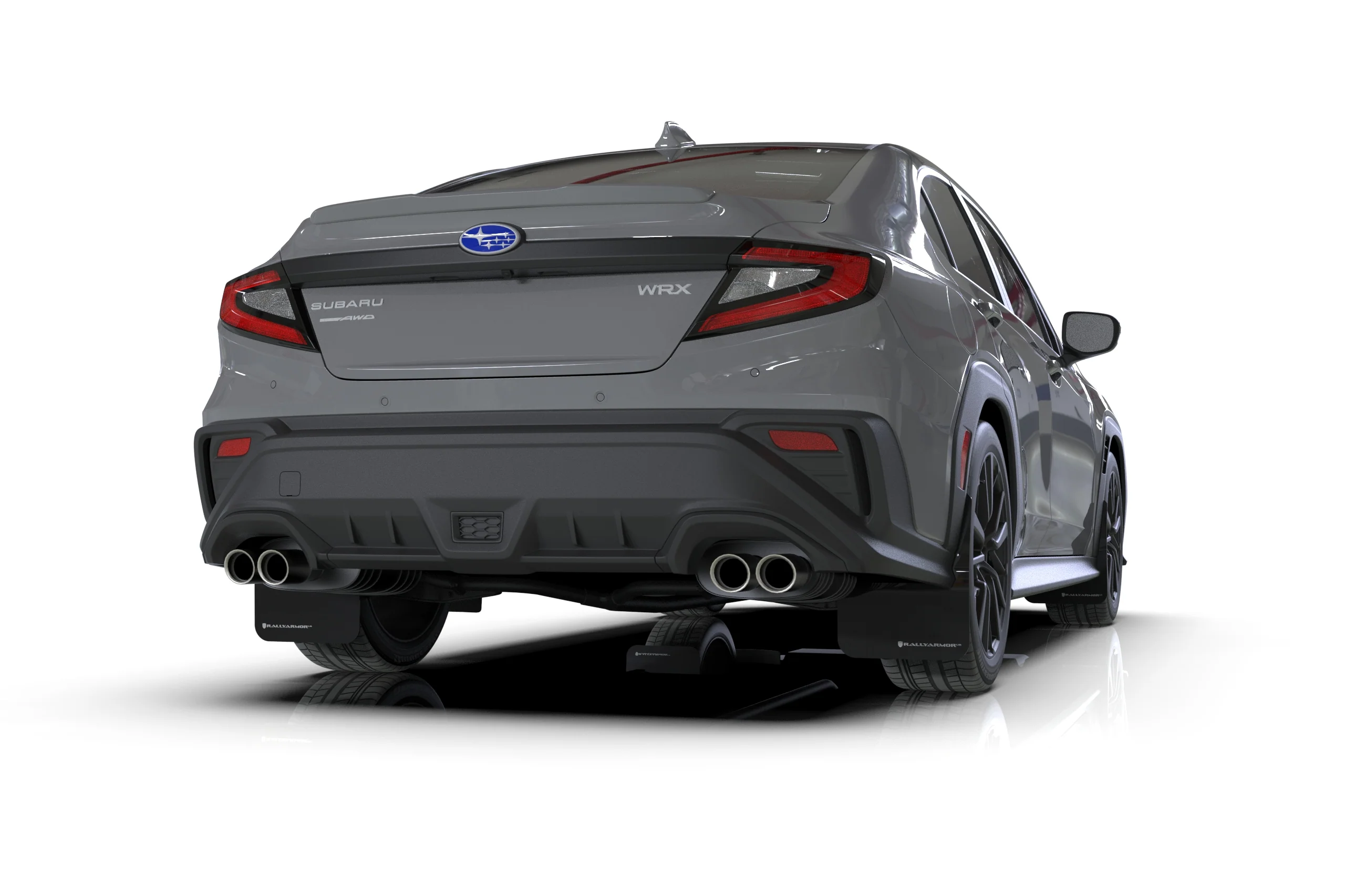 Rally Armor Black UR Mud Flap White Logo 2022+ WRX - Image 5