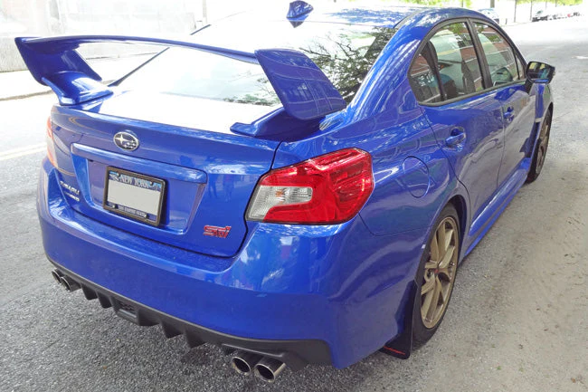 Rally Armor Blue UR Mud Flap White Logo 2015-2021 WRX/STI - Image 8