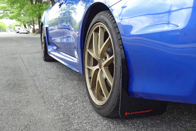 Rally Armor White UR Mud Flap Black Logo 2015-2021 WRX/STI - Image 7
