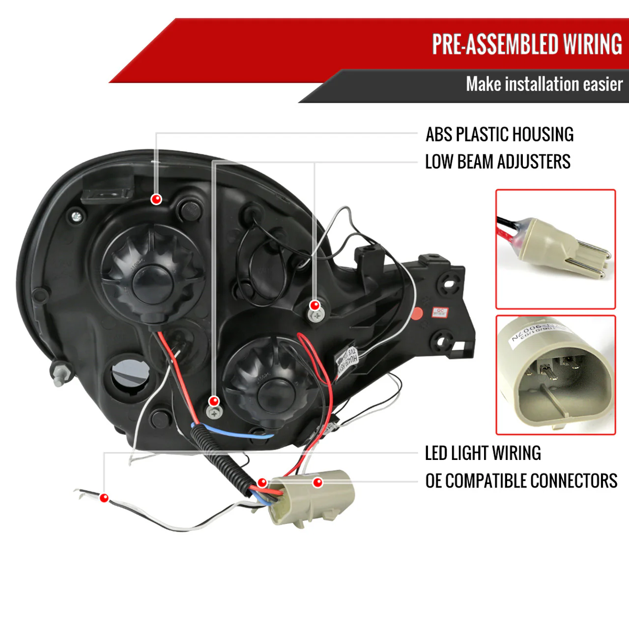 Spec-D Tuning Halo Style LED Headlights 2002-2003 WRX - Image 4
